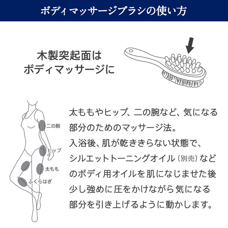 ボディマッサージブラシの使い方